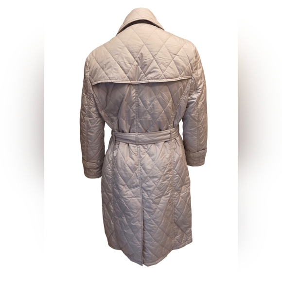 Rebecca Minkoff Quilted Trench Coat in Stone NWT Size Large - Picture 8 of 16